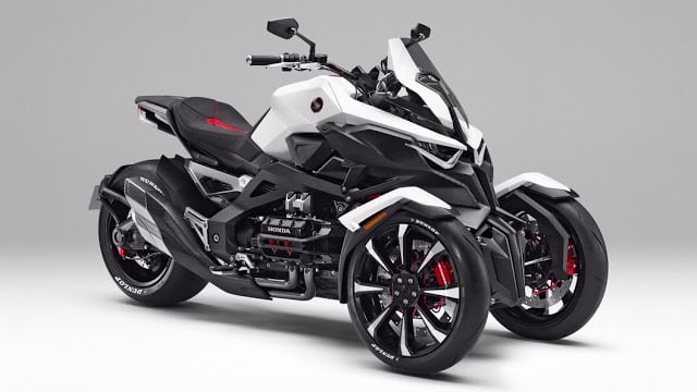 Honda revela triciclo híbrido que faz curvas como moto