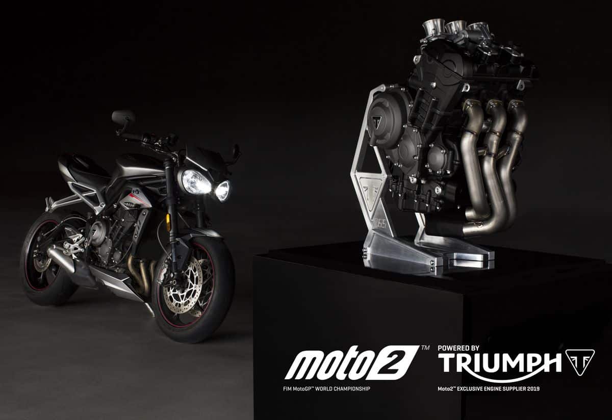 motor Triumph 765 cc na Moto2