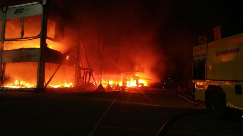 Incêndio destruiu as instalações e as motos da MotoE em Jerez