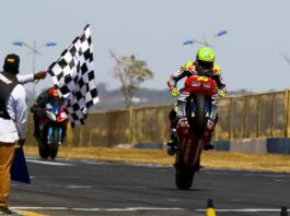 Eric Granado, da equipe Honda Racing, vence a segunda etapa do SuperBike Brasil 2020, em Goiânia (GO). Crédito: Ricardo Santos/Mundo Press
