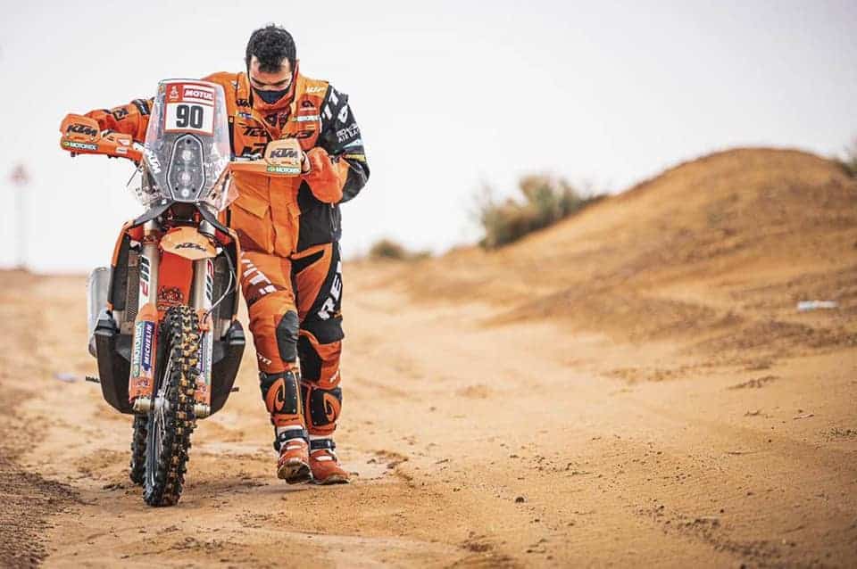 Petrucci teve problemas na parte elétrica da moto e acabou desistindo na segunda fase do Dakar
