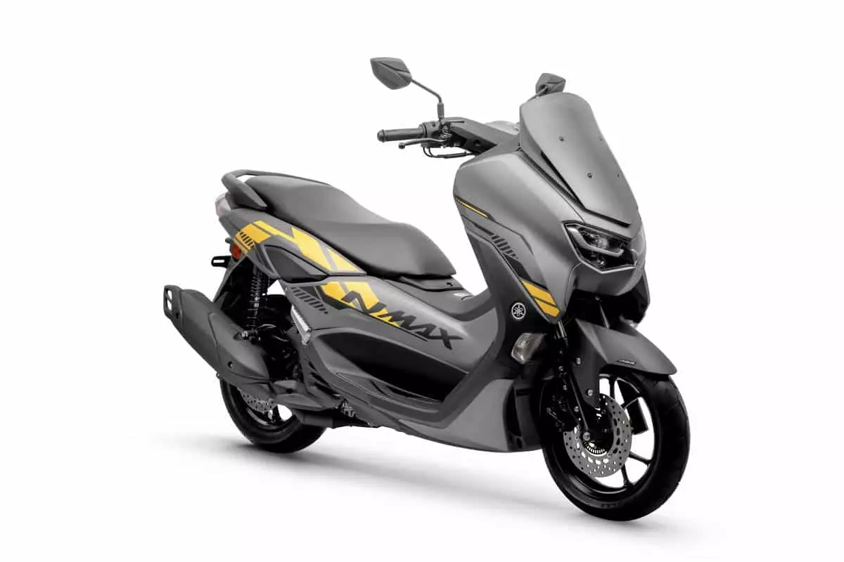 Nova Yamaha NMAX Connected 160 ABS; interatividade até com as redes sociais. 1 tn 2023 NMAX 160 MATT GRAY 3 4 DIREITA 1