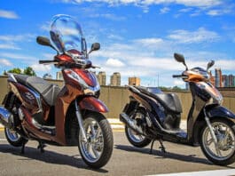 Honda comemora 500 mil scooters produzidas no Brasil. Foto: Linha SH (300i e 150i)