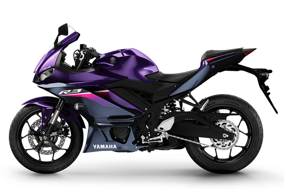 Cor Púrpura Yamaha R3 2024 ganha a cor roxa