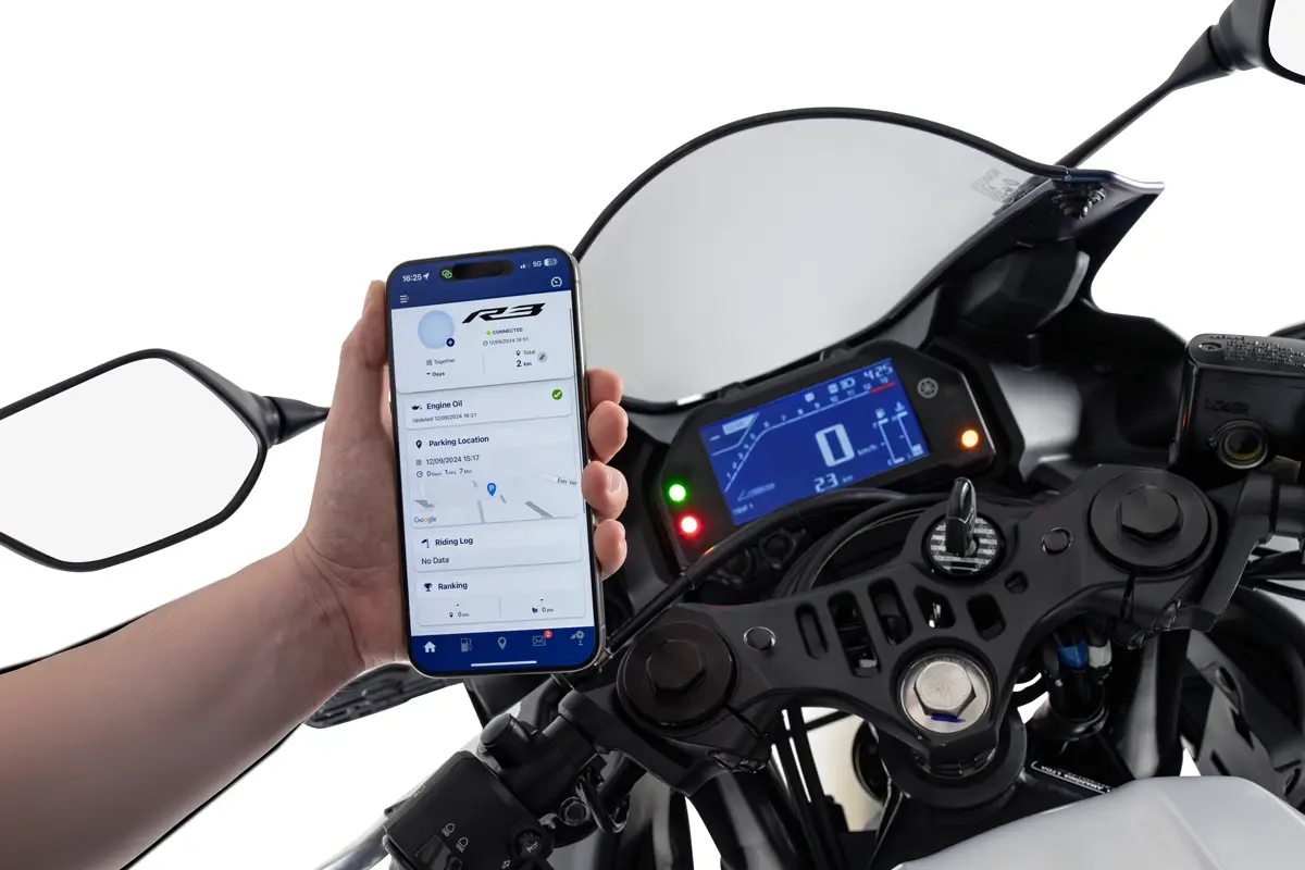 Yamaha R3 2026 ganhou o nome Connected graças ao sistema conexão com smartphones