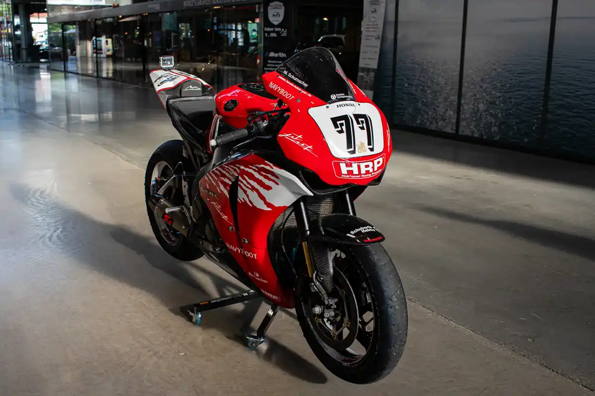 Moto de Michael Schumacher – Fabian Boehm – Divulgação RM Sotheby’s Moto de Michael Schumacher – Fabian Boehm – Divulgação RM Sotheby’s