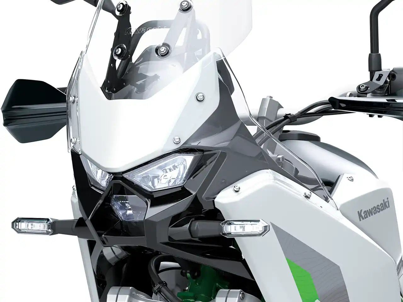 Kawasaki KLE 500 conjunto óptico Full LED, com farol triplo - Divulgação Kawasaki KLE 500 conjunto óptico Full LED, com farol triplo - Divulgação