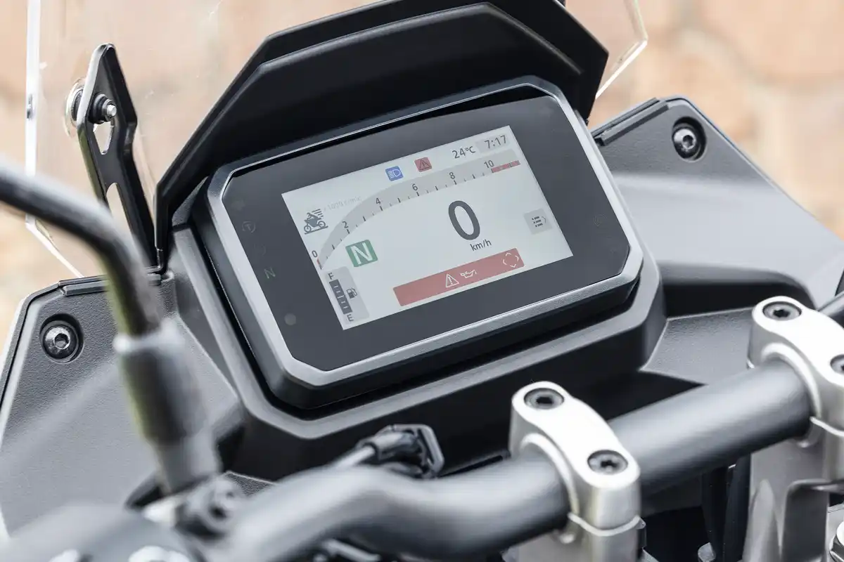 Honda Transalp 750 2026: detalhe do painel - Divulgação Honda Transalp 750 2026: detalhe do painel - Divulgação