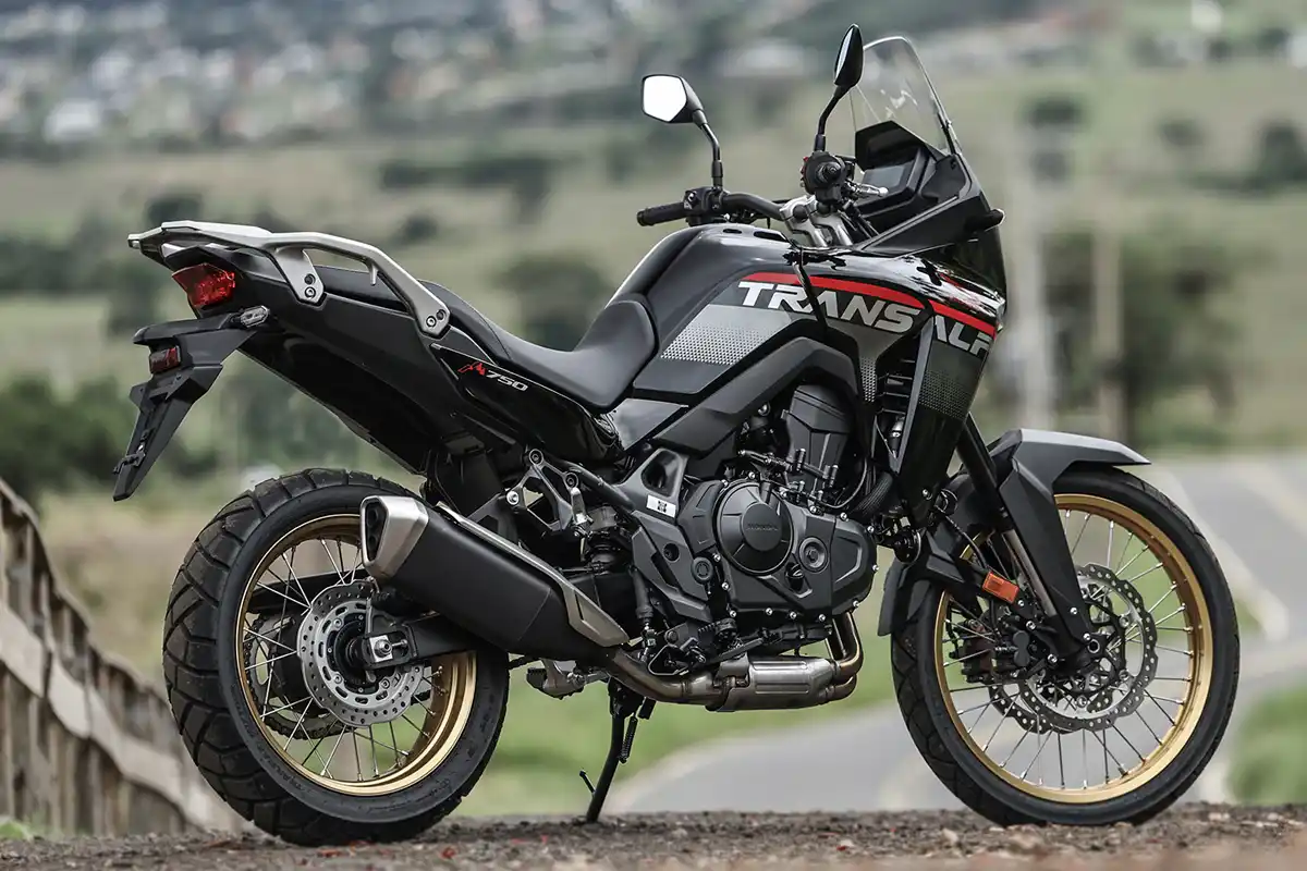 Honda Transalp 750 2026: preto metálico - Divulgação Honda Transalp 750 2026: preto metálico - Divulgação