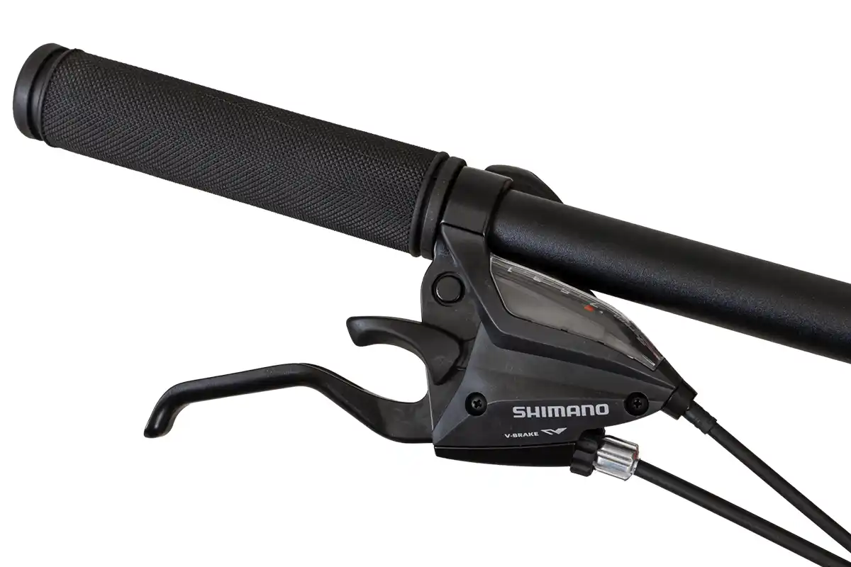 Detalhe do câmbio Shimano - Divulgação Detalhe do câmbio Shimano - Divulgação