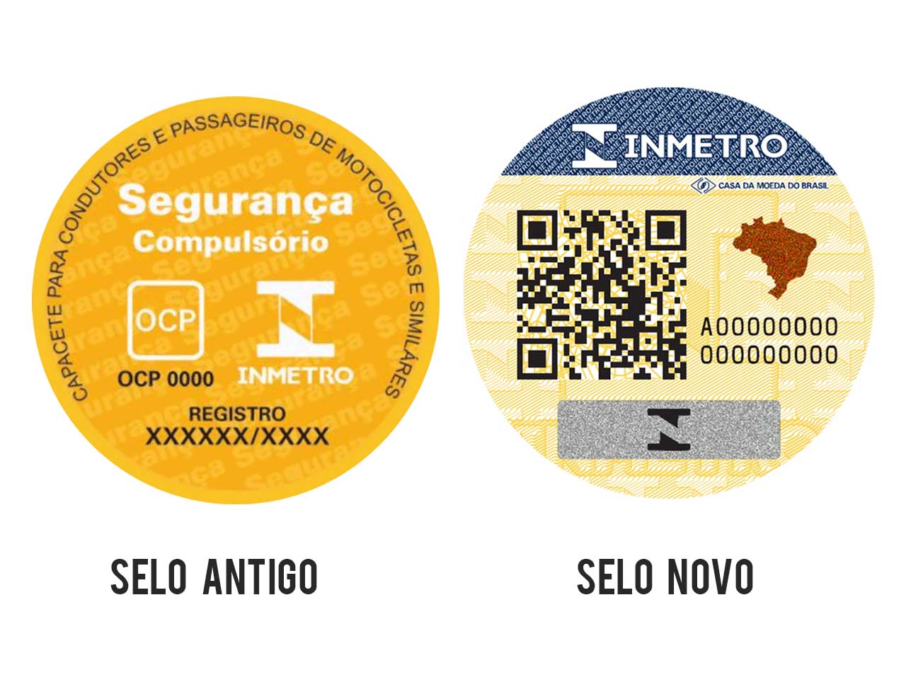 Selo do Inmetro: novo x antigo - Divulgação Selo do Inmetro: novo x antigo - Divulgação