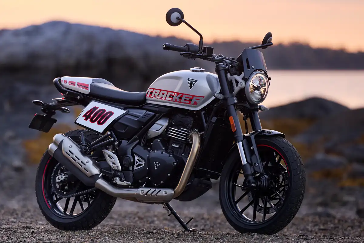 Triumph Tracker 400 - Divulgação Triumph Tracker 400 - Divulgação