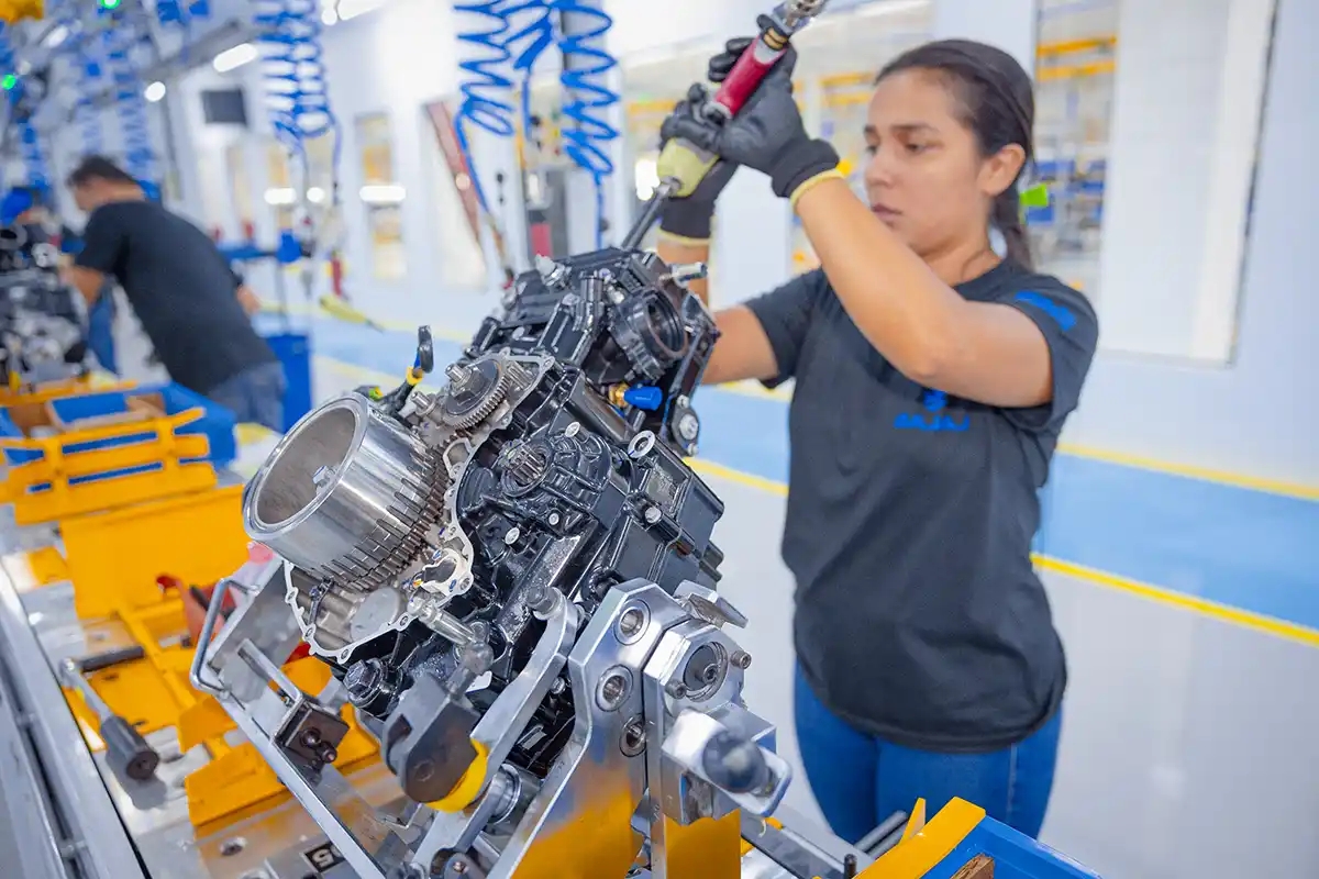 Fábrica da Bajaj em Manaus - Divulgação Fábrica da Bajaj em Manaus - Divulgação